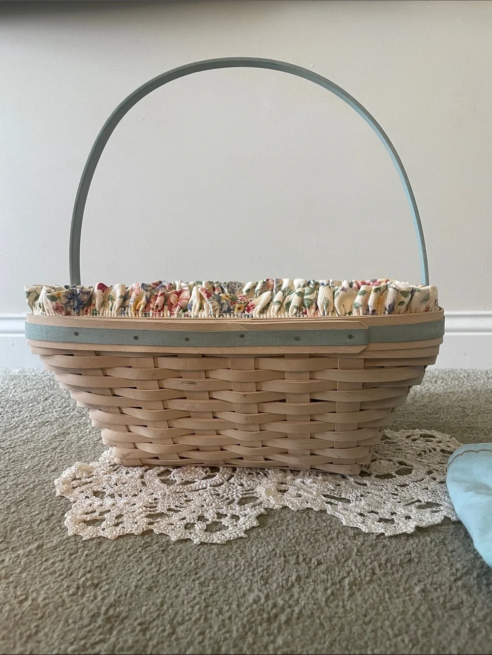 Longaberger 2003 Large Whitewashed Easter Basket